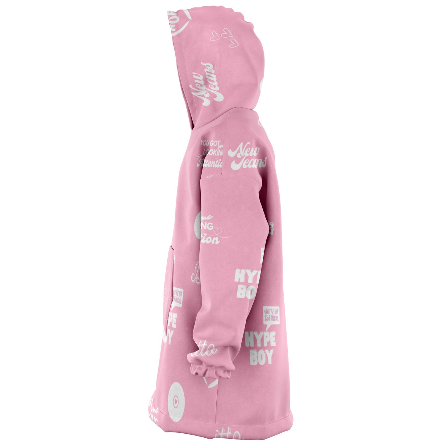 NewJeans Track List Big Blanket Hoodie - Pink