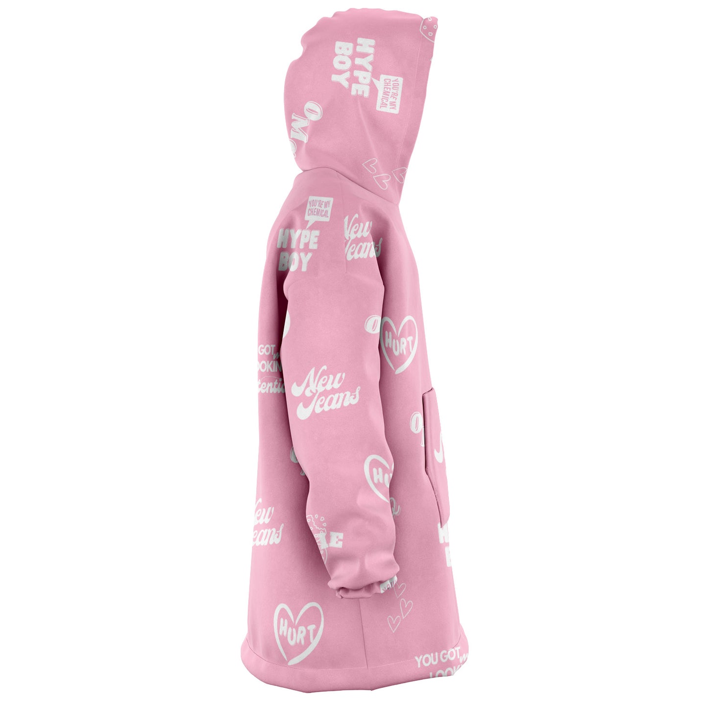 NewJeans Track List Big Blanket Hoodie - Pink