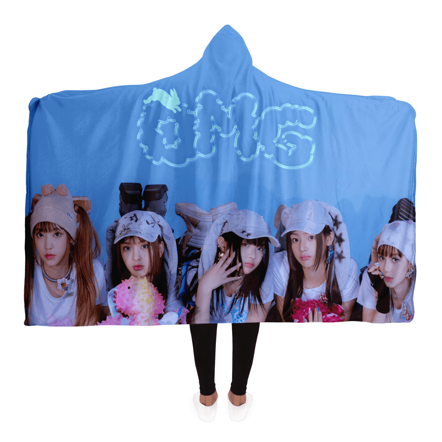 NewJeans OMG Hooded Blanket