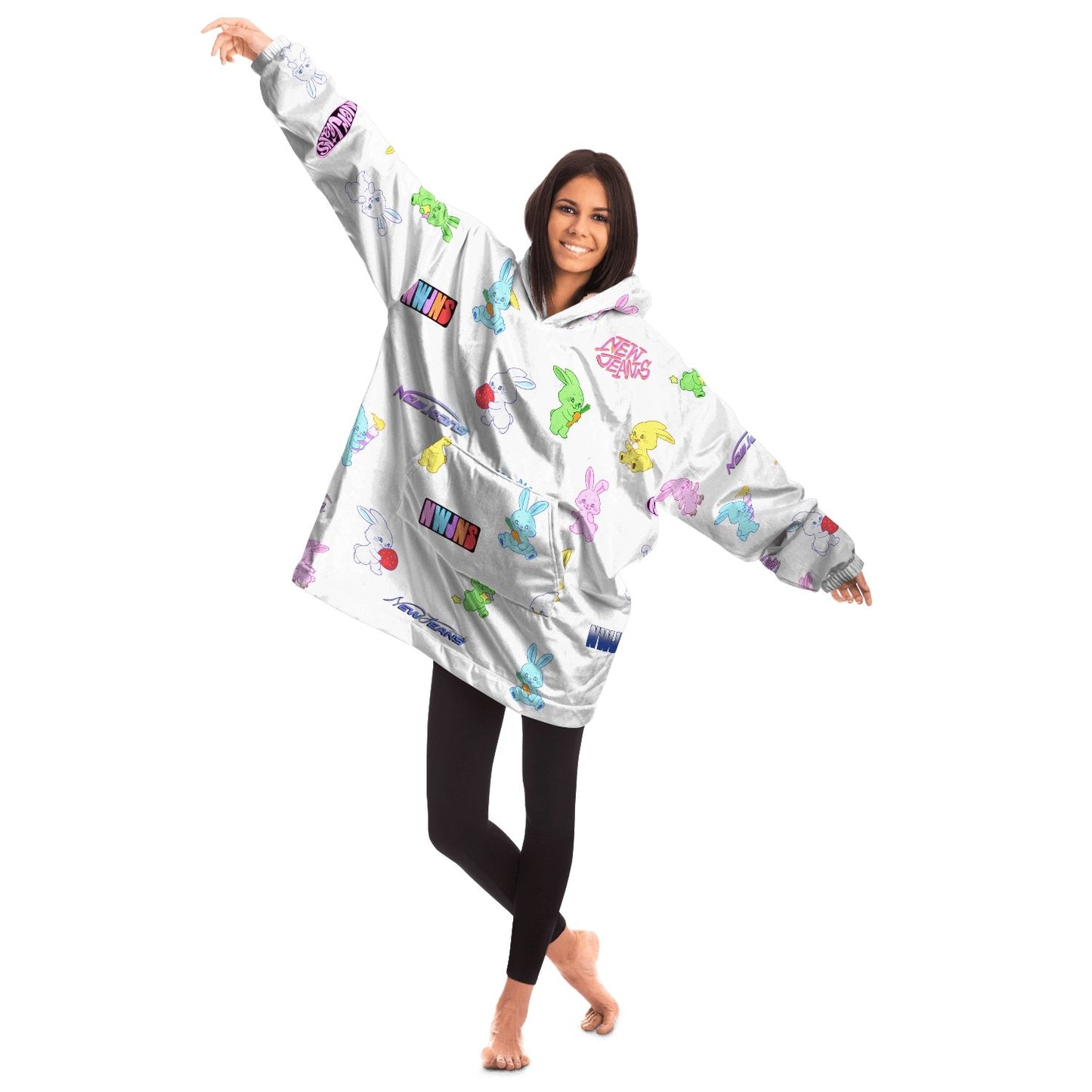 NewJeans Bunnies Big Blanket Hoodie - The Shop Stan